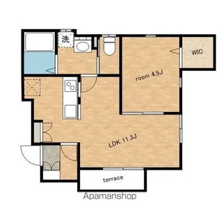 J−GARDEN日根野【101号室】の間取り