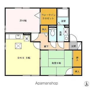 セジュール小森野Ⅱ A棟【2階】の間取り