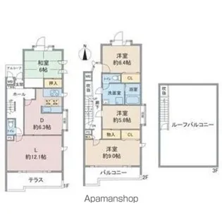 パルシオ広路【3階】の間取り
