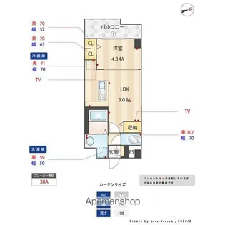 インプルーブ西新【403.号室】の間取り