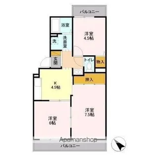 ボアクレール B【2階】の間取り