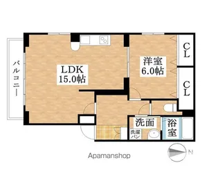 CASA KITANAGOYA【101号室】の間取り