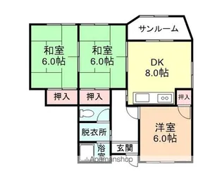 コーポ青島【101号室】の間取り