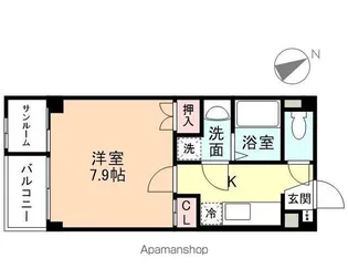 I−VITA TENSHOJI【106号室】の間取り