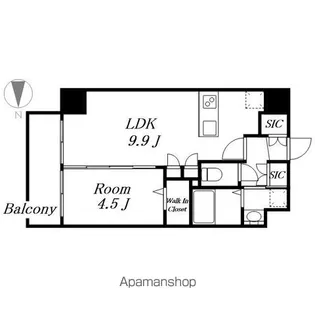 プレイズシード名古屋亀島【8階】の間取り