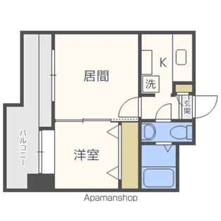 エステートモア薬院シャンブル【5階】の間取り