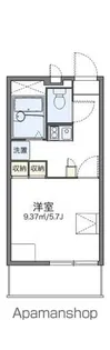 レオパレスラフィーナ【3階】の間取り