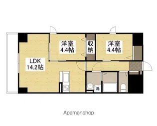 MISTRAL姫路駅前Ⅷ安田【1006号室】の間取り