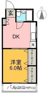 1DKの間取り画像