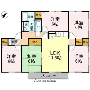 カサ・グランディス【2階】の間取り