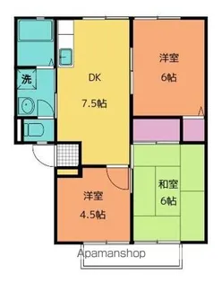 ウィンディア平川A【A102号室】の間取り