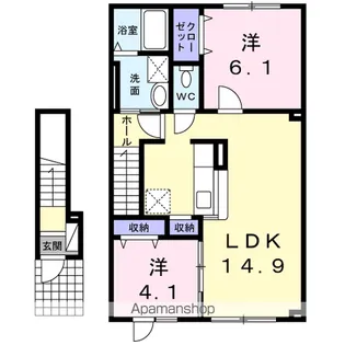 ブリッジ 13【2階】の間取り