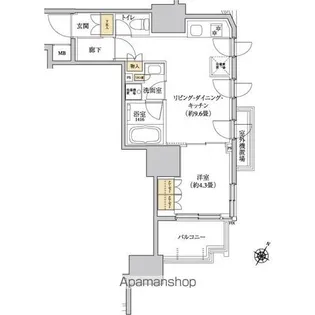 グレーシアフィット三軒茶屋【4階】の間取り