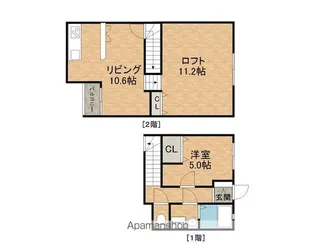 Y’Sスクエア荒尾【202号室】の間取り