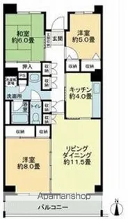 テレパレス船橋三咲A棟【2階】の間取り
