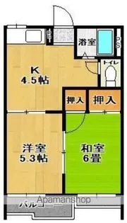 コーポ市川NO2【2階】の間取り
