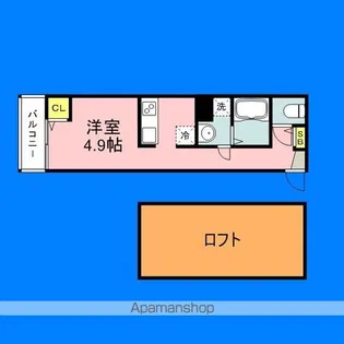 BRAVE姪浜【105号室】の間取り