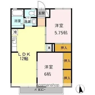 セジュール浜津【2階】の間取り