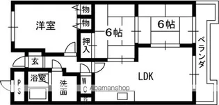 バーンフリート星田【501号室】の間取り