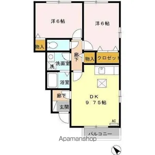 ミーティア【1階】の間取り