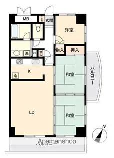 高砂関弐番館【7階】の間取り