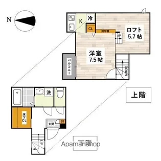 ADC倉敷YUNO【2階】の間取り