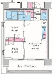 レジディア品川シーサイド【9階】の間取り