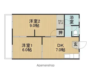 松木ハイツ【202号室】の間取り