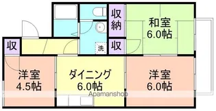 セジュールヒガシⅡ【208号室】の間取り