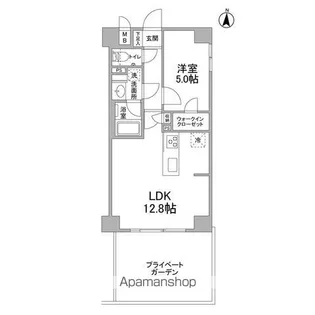 アスール菊川【1階】の間取り