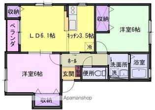 アップル・ヒルズ【2階】の間取り