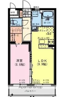 グレイスボヌール【1階】の間取り