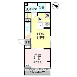 DーSERENO宮戸【1階】の間取り