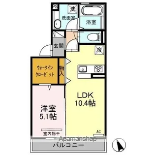 ラ・ヴェスタⅡ【2階】の間取り