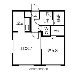 リリアムハウス【4階】の間取り