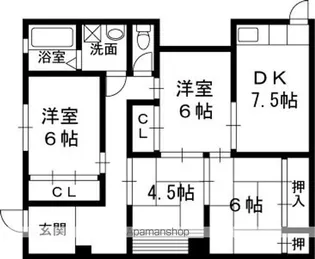 マンションオアシス【1階】の間取り