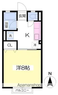 シティハイム南仙北A【2階】の間取り