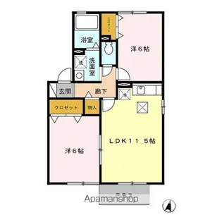 梟の丘 ABCD【1階】の間取り