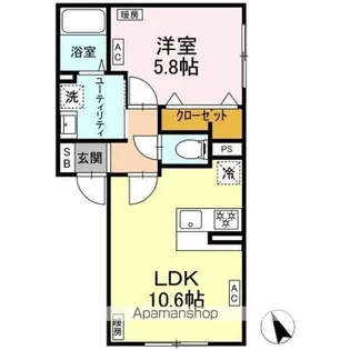 FIRST SKY G【1階】の間取り