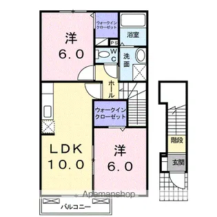 パレドールB【2階】の間取り