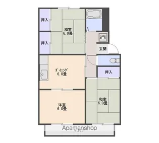 サンラウンジハイツ【206号室】の間取り