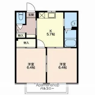 ひまわりA【2階】の間取り