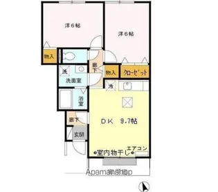 グランモアJ A【1階】の間取り