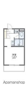 レオパレスシェル都【3階】の間取り