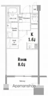 エンクレスト呉服町【12階】の間取り