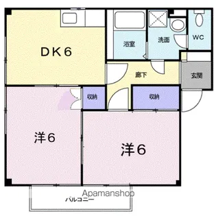 サニーハウスA【2階】の間取り