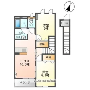 ブルーム・サティ【2階】の間取り