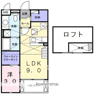 ブローテ【201号室】の間取り