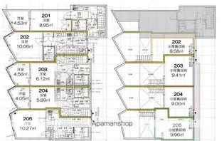 アンベリール東高円寺【205号室】の間取り
