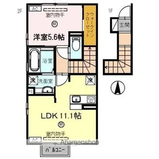 TENINOTSUME(テンイノツメ)【2階】の間取り